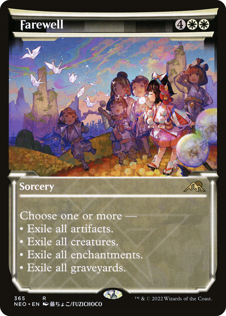 Farewell (NEO-365) - [Kamigawa: Neon Dynasty]: (Showcase) Foil