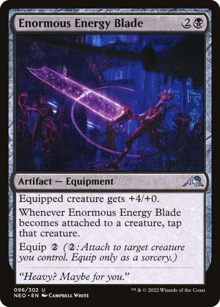 Enormous Energy Blade (NEO-096) - [Kamigawa: Neon Dynasty]