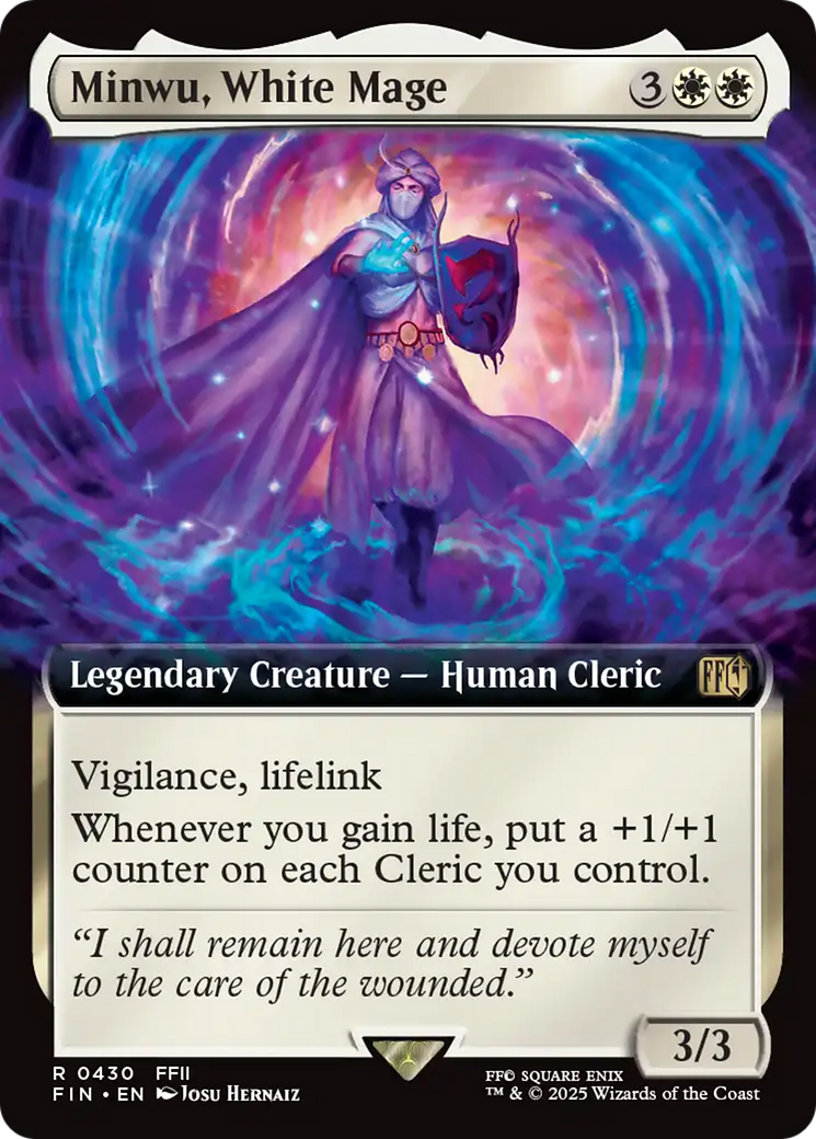 Minwu, White Mage (FIN-430) - [FINAL FANTASY]: (Extended Art) Foil