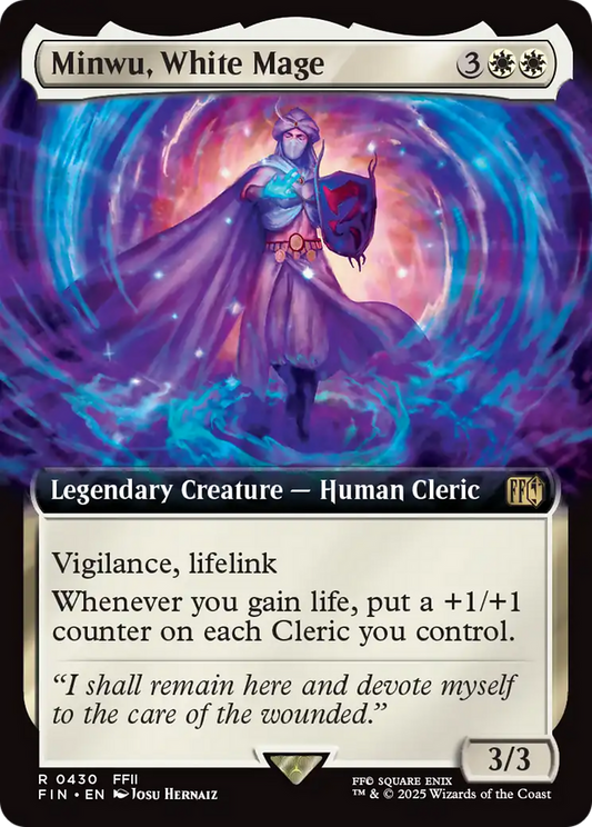 Minwu, White Mage (FIN-430) - [FINAL FANTASY]: (Extended Art) Foil