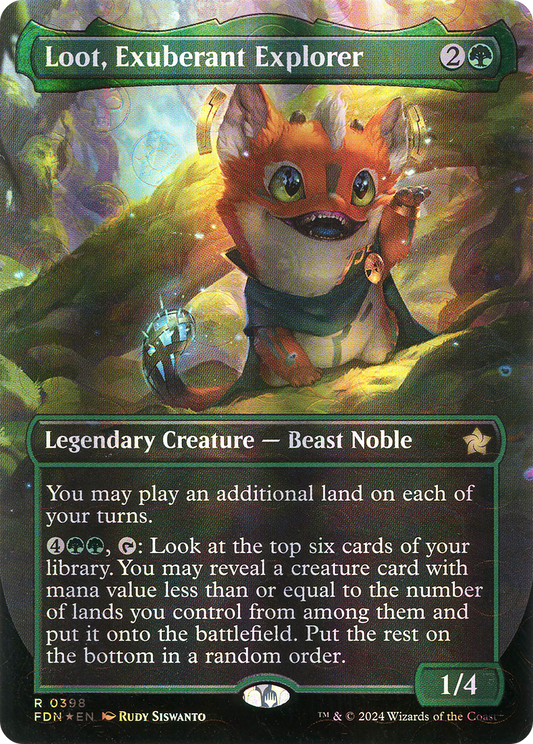Loot, Exuberant Explorer (FDN-398) - [Foundations] (Borderless) Foil