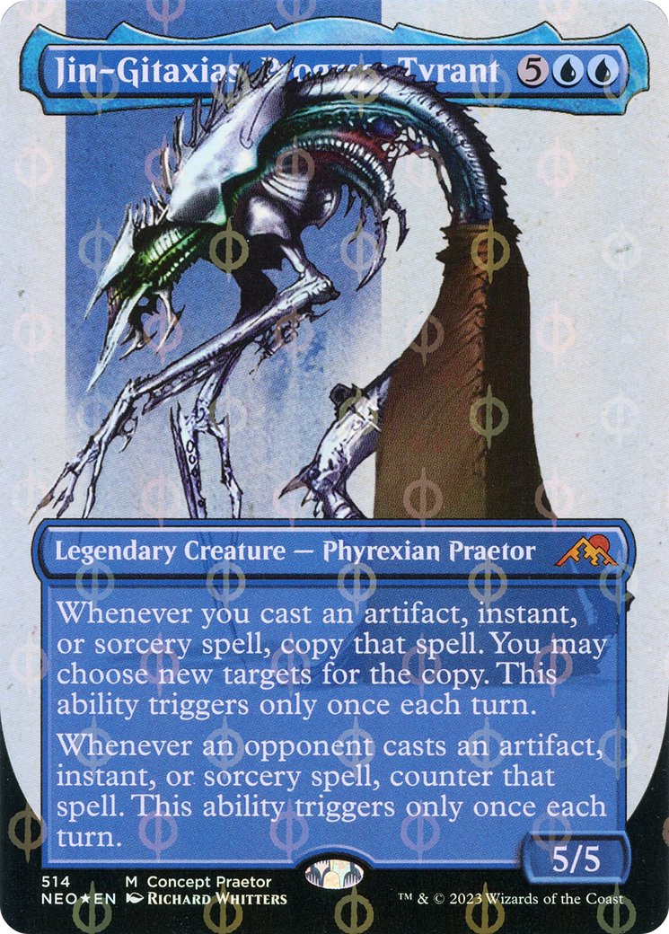 Jin-Gitaxias, Progress Tyrant (ONE-514) - [Kamigawa: Neon Dynasty] (Borderless) Foil