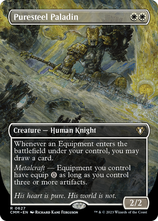 Puresteel Paladin (Borderless) (CMM-627) - [Commander Masters] (Borderless)