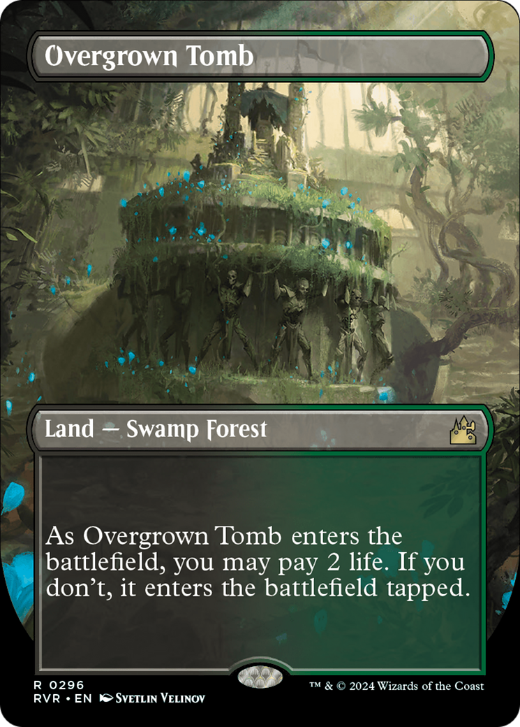 Overgrown Tomb (RVR-296) - [Ravnica Remastered] (Borderless) Foil