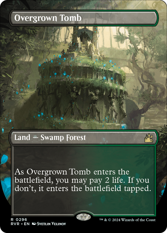 Overgrown Tomb (RVR-296) - [Ravnica Remastered] (Borderless) Foil