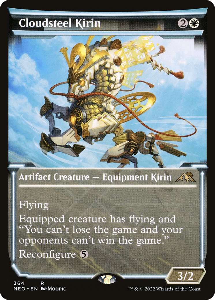 Cloudsteel Kirin (NEO-364) - [Kamigawa: Neon Dynasty]: (Showcase) Foil