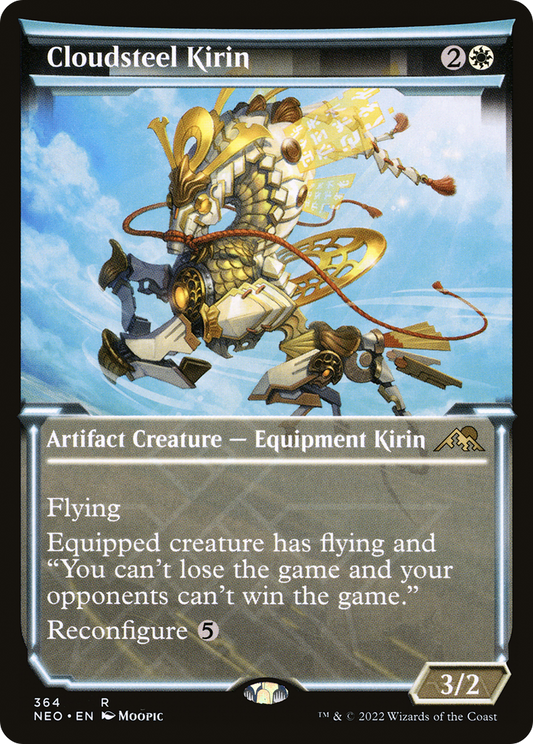 Cloudsteel Kirin (NEO-364) - [Kamigawa: Neon Dynasty]: (Showcase) Foil
