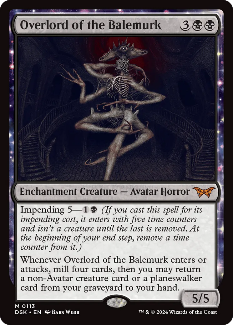 Overlord of the Balemurk (DSK-113) - [Duskmourn: House of Horror]: (nyxtouched) Foil