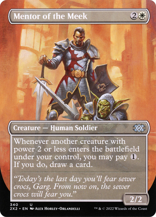 Mentor of the Meek (2X2-340) - [Double Masters 2022] (Borderless) Foil