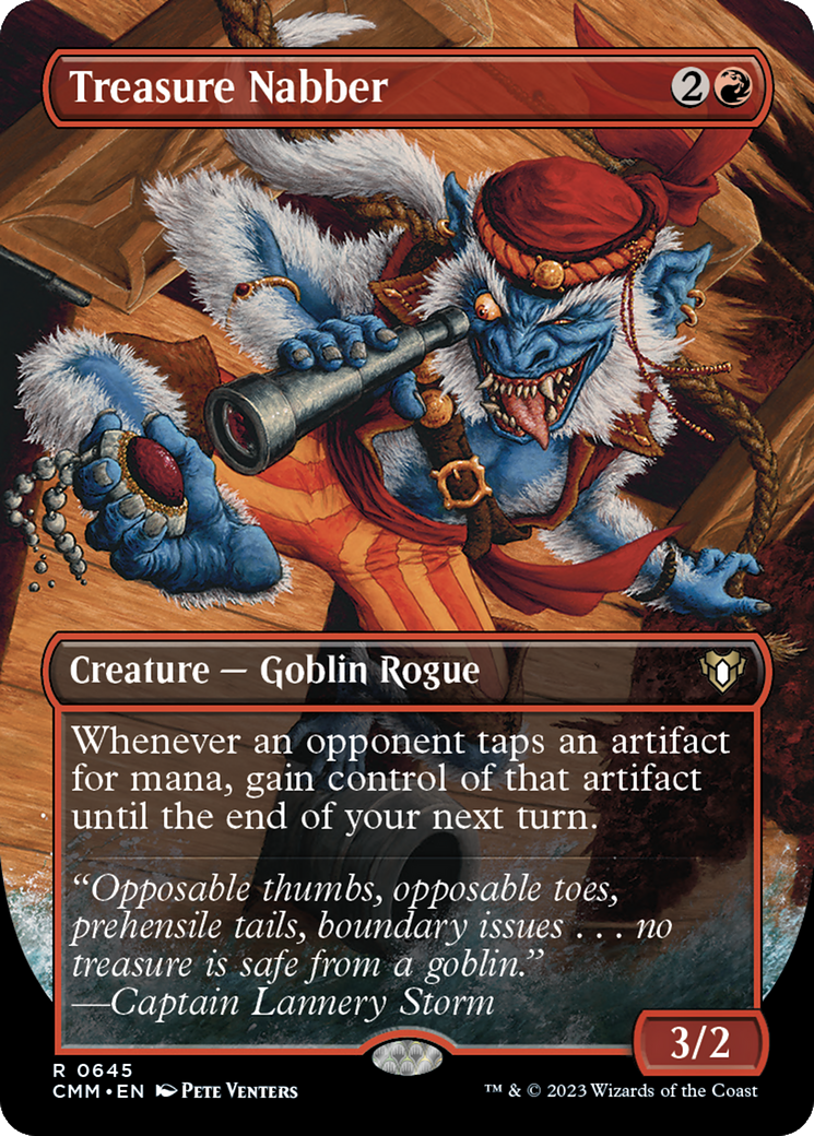 Treasure Nabber (Borderless) (CMM-645) - [Commander Masters] (Borderless) Foil