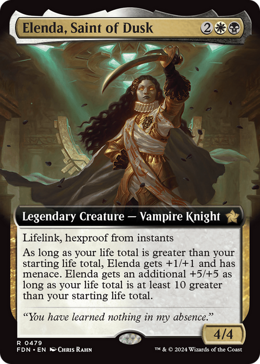 Elenda, Saint of Dusk (FDN-479) - [Foundations]: (Extended Art) Foil