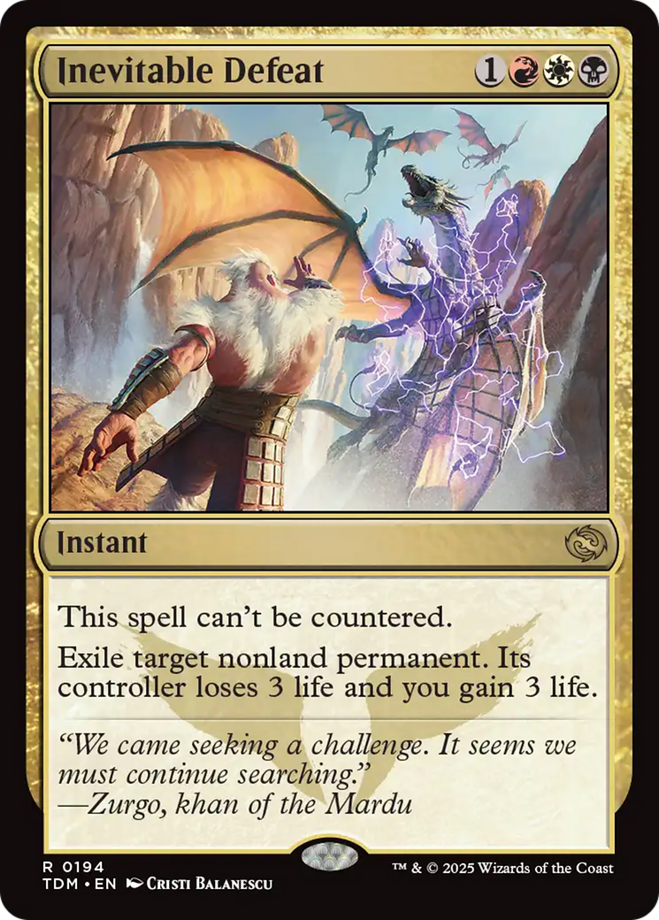 Inevitable Defeat (TDM-194) - [Tarkir: Dragonstorm]