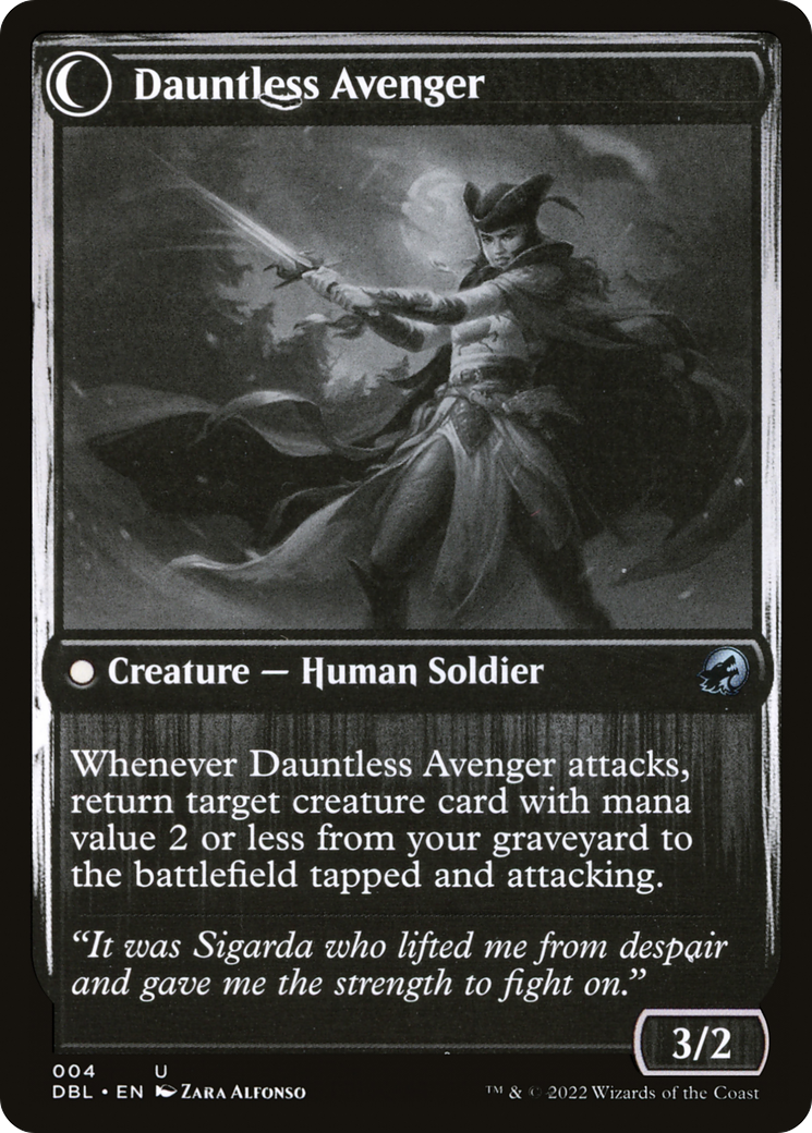 Bereaved Survivor // Dauntless Avenger (DBL-004) - [Innistrad: Double Feature]: (Double Faced Transform) Foil