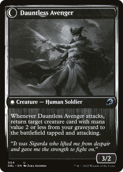 Bereaved Survivor // Dauntless Avenger (DBL-004) - [Innistrad: Double Feature]: (Double Faced Transform) Foil