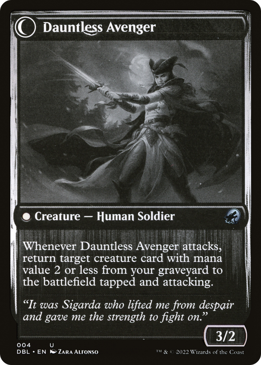 Bereaved Survivor // Dauntless Avenger (DBL-004) - [Innistrad: Double Feature]: (Double Faced Transform)