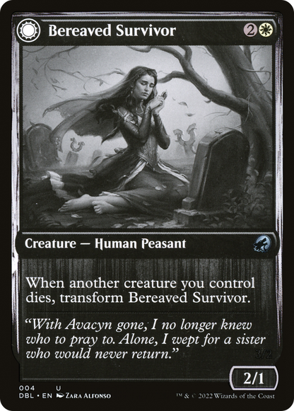 Bereaved Survivor // Dauntless Avenger (DBL-004) - [Innistrad: Double Feature]: (Double Faced Transform)