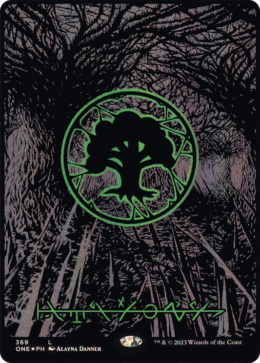 Forest (ONE-369) - [Phyrexia: All Will Be One] (Borderless) Foil