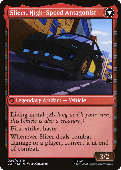 Slicer, Hired Muscle // Slicer, High-Speed Antagonist (BOT-006) - [Transformers]: (convertdfc)