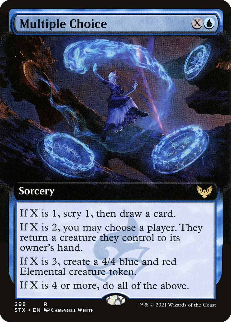 Multiple Choice (STX-298) - [Strixhaven: School of Mages]: (Extended Art) Foil