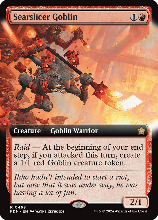 Searslicer Goblin (FDN-468) - [Foundations]: (Extended Art) Foil