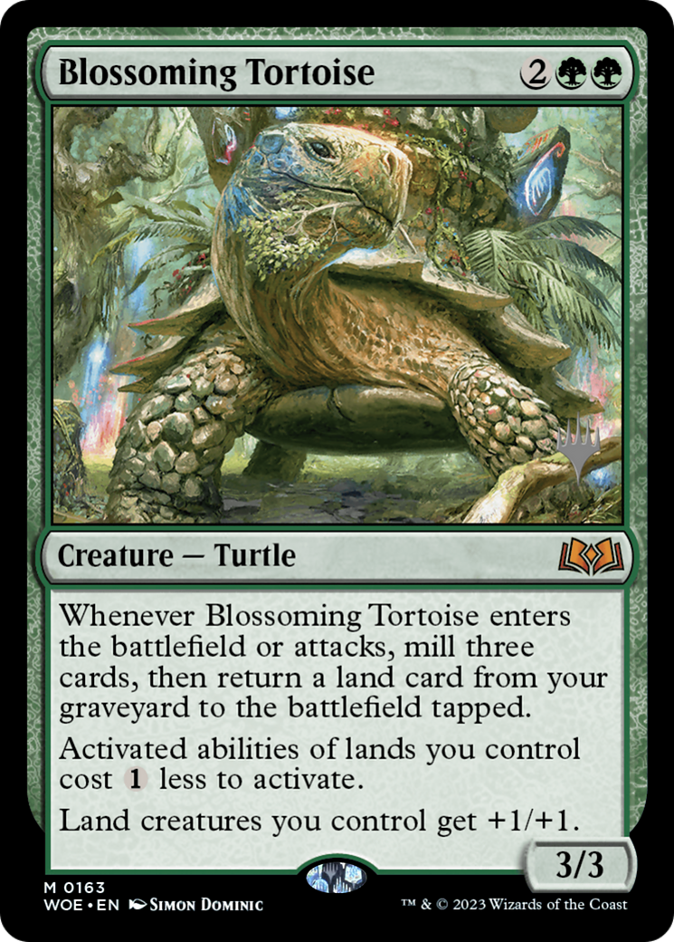 Blossoming Tortoise (PPWOE-163P) - [Wilds of Eldraine Promos] Foil