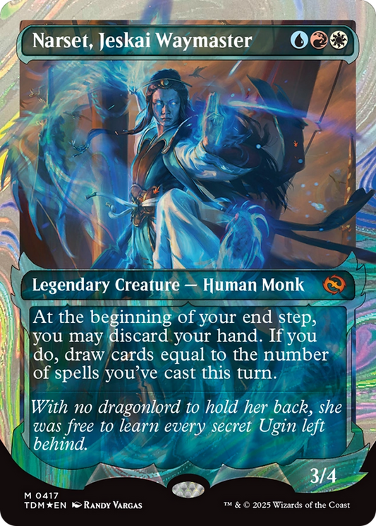 Narset, Jeskai Waymaster (Showcase) (Halo Foil) (TDM-417) - [Tarkir: Dragonstorm]: (Showcase) Foil