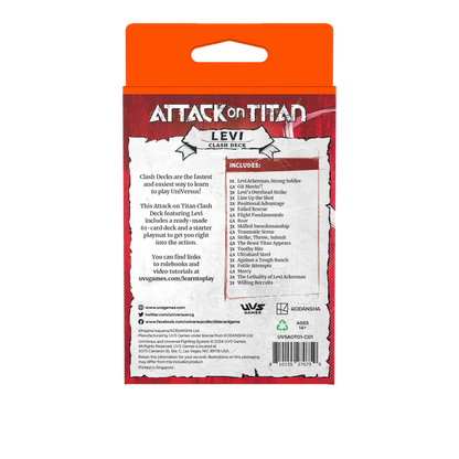 Attack on Titan: Battle For Humanity Clash Decks