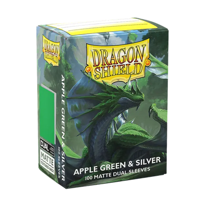 Dragon Shield Matte Dual Sleeves Apple Green & Silver