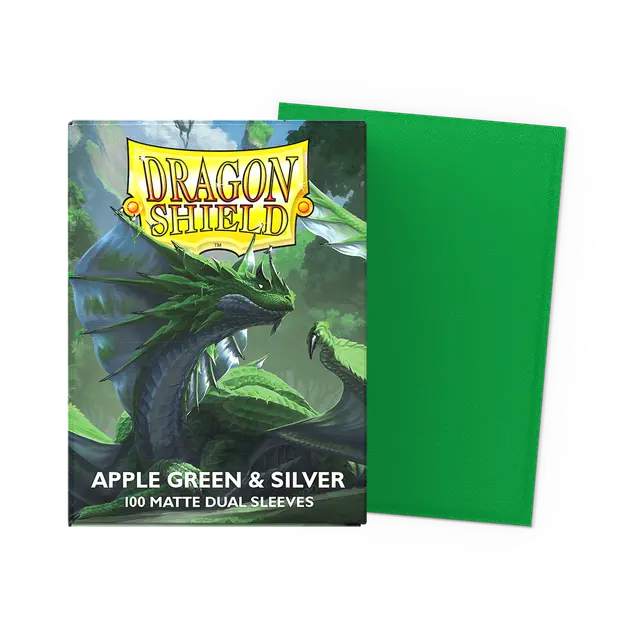 Dragon Shield Matte Dual Sleeves Apple Green & Silver