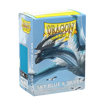 Dragon Shield Matte Dual Sleeves Sky Blue & Silver
