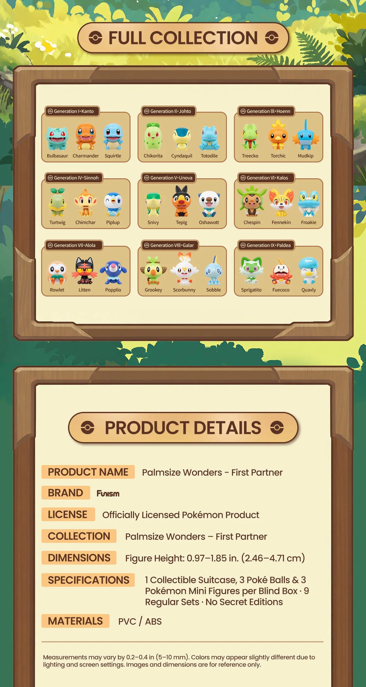 Pokémon 30th Celebration Palmsize Wonders First Partner Blind Box