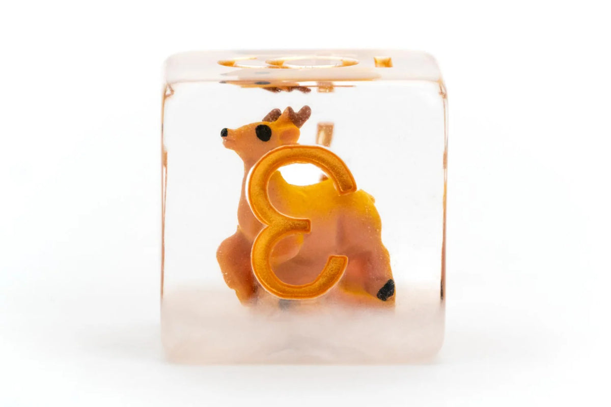 Santa Set Reindeer Dice 16mm Resin Poly Dice Set