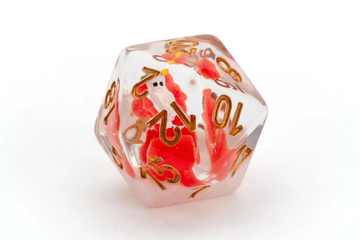 Santa Set Reindeer Dice 16mm Resin Poly Dice Set