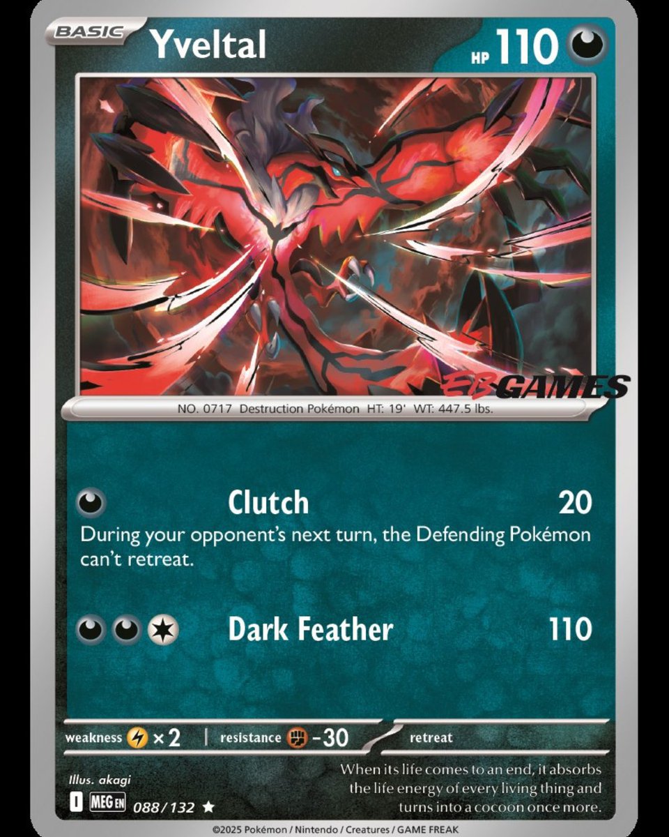 Yveltal (EB Games) 88 - [Miscellaneous Cards & Products] Holofoil