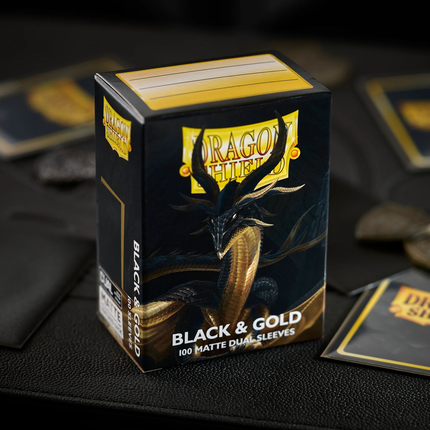 Dragon Shield Matte Dual Sleeves Black & Gold