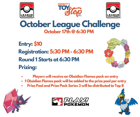 October League Challenge @ Emmett's ToyStop (October 17th 2023 @ 6:30 PM)