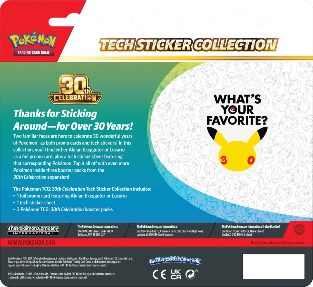 30th Celebration Tech Sticker Collection