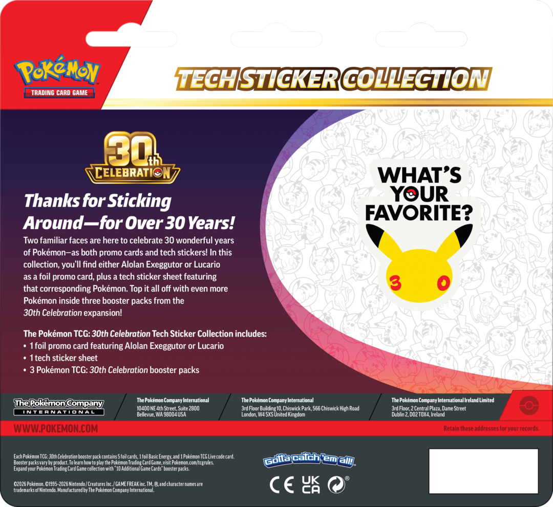 30th Celebration Tech Sticker Collection