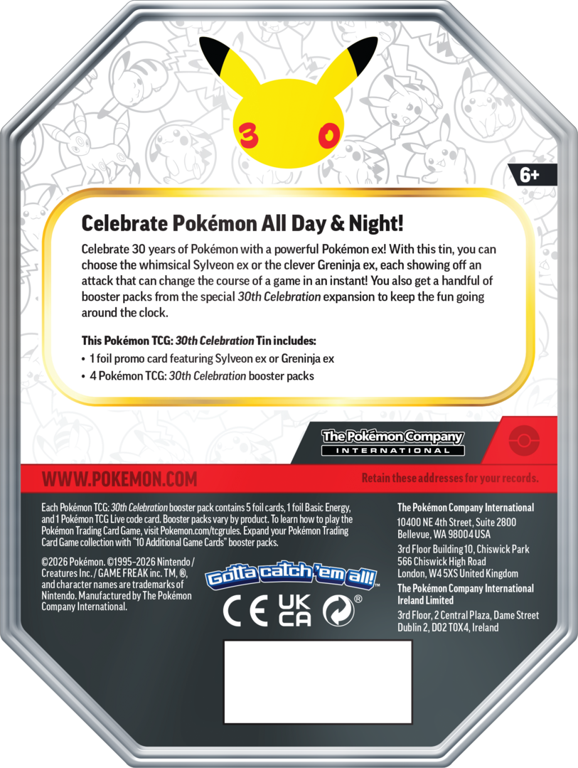 30th Celebration Tin