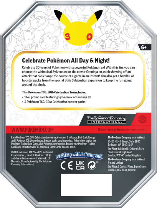 30th Celebration Tin