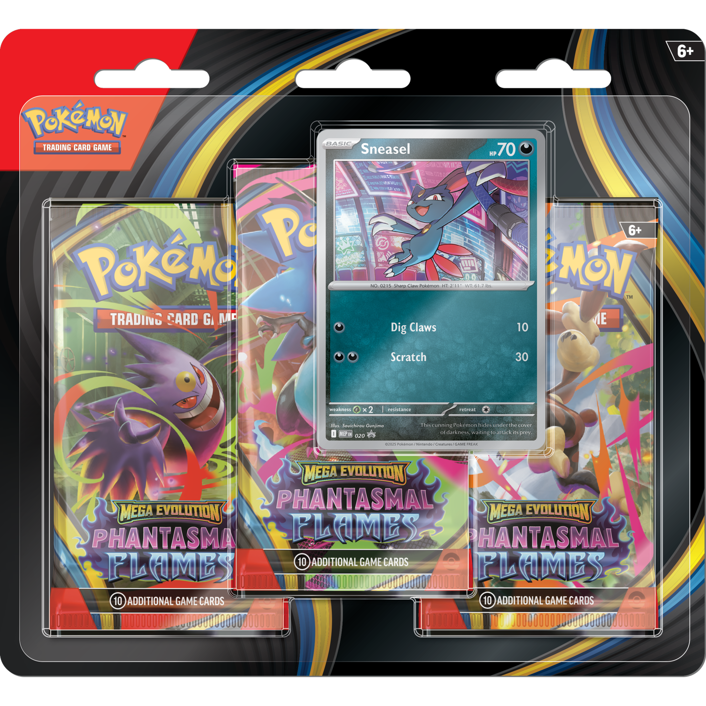 Mega Evolution—Phantasmal Flames Three-Booster Blister