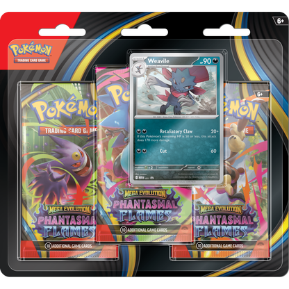 Mega Evolution—Phantasmal Flames Three-Booster Blister