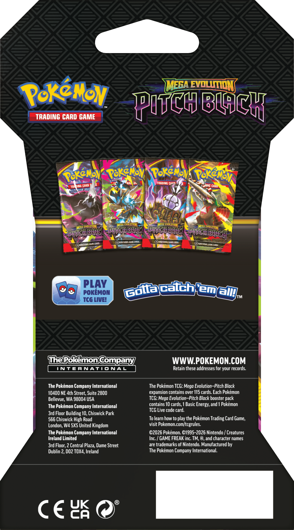Pitch Black Sleeved Booster Pack (Preorder)