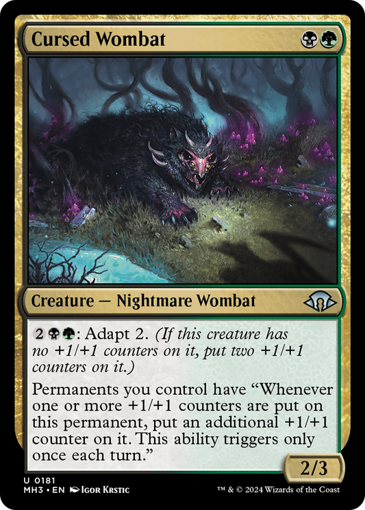 Wombat maudit (MH3-181) - [Modern Horizons 3] Feuille 