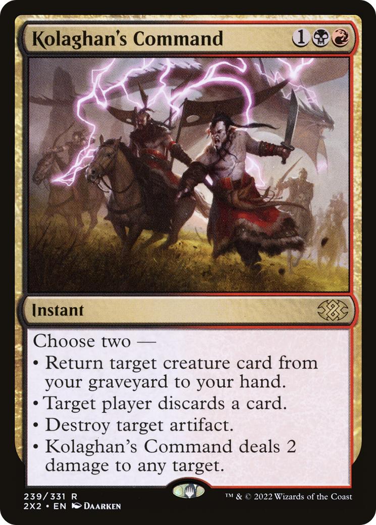 Kolaghan's Command (2X2-239) - [Double Masters 2022] Foil