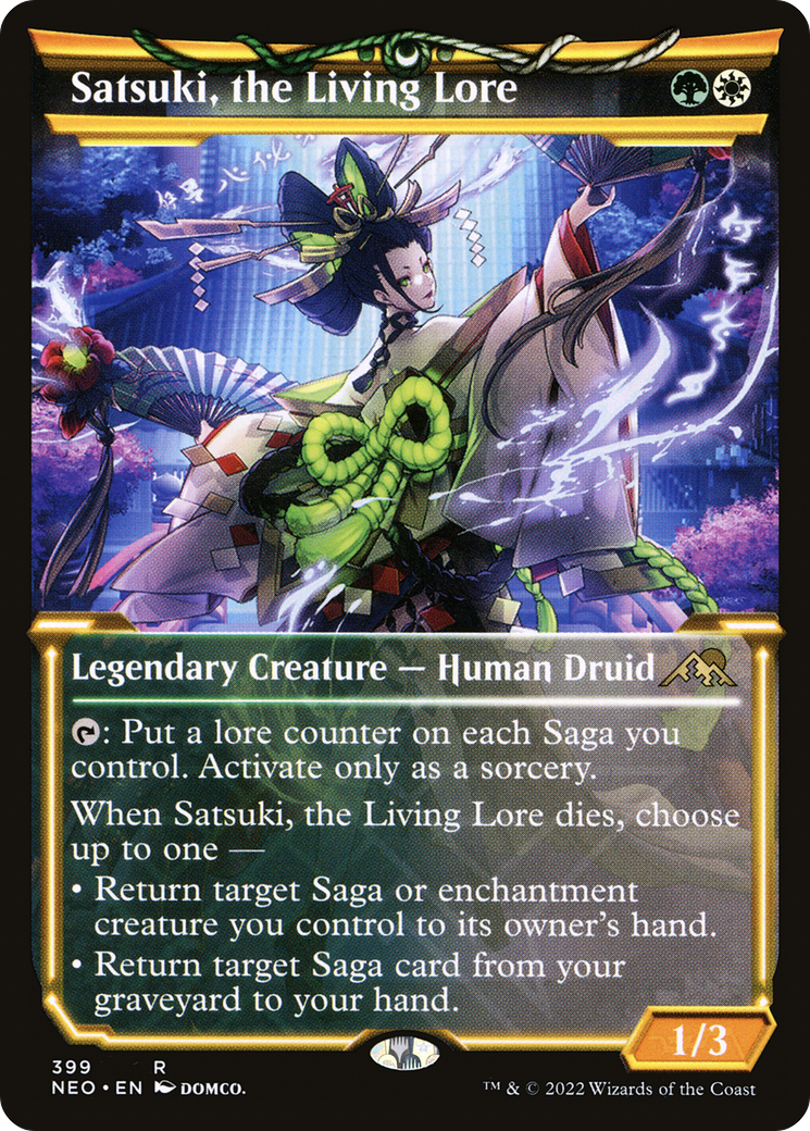 Satsuki, the Living Lore (NEO-399) - [Kamigawa: Neon Dynasty]: (Showcase)