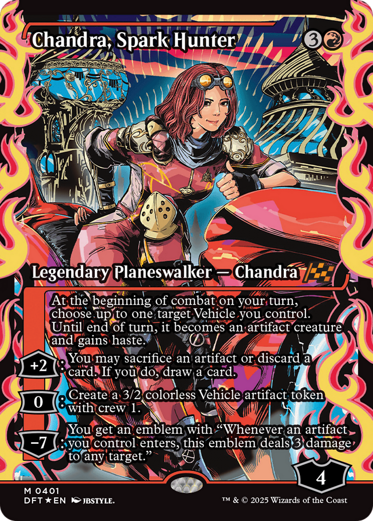 Chandra, Spark Hunter (DFT-401) - [Aetherdrift]: (Showcase) Foil