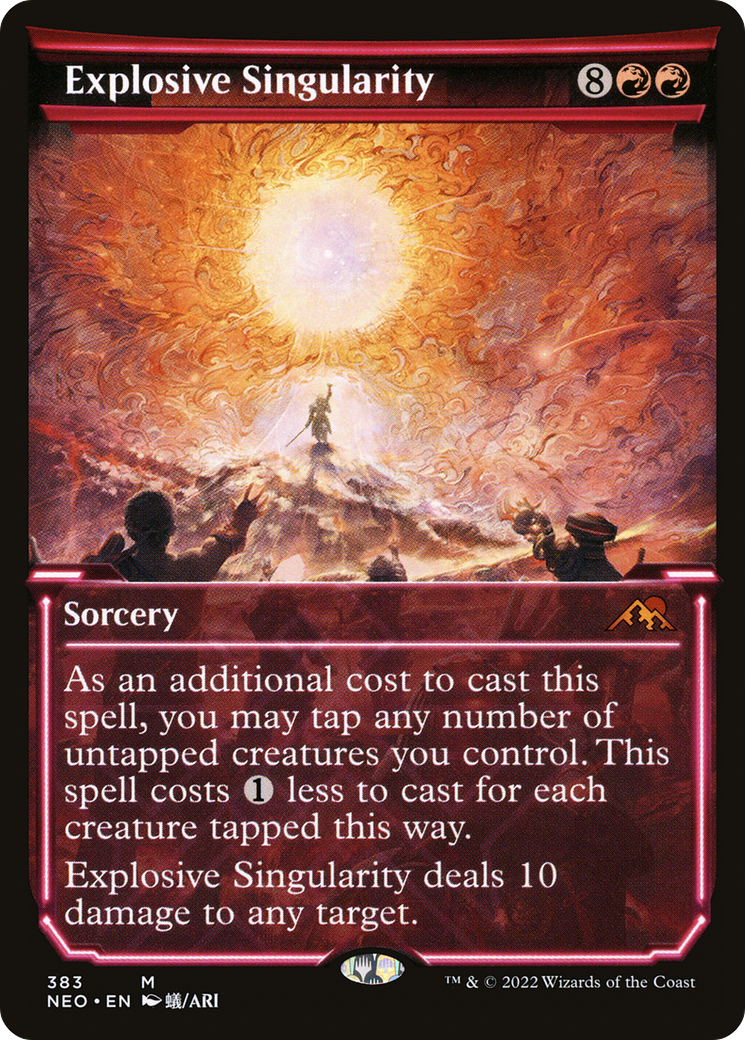Explosive Singularity (NEO-383) - [Kamigawa: Neon Dynasty]: (Showcase)