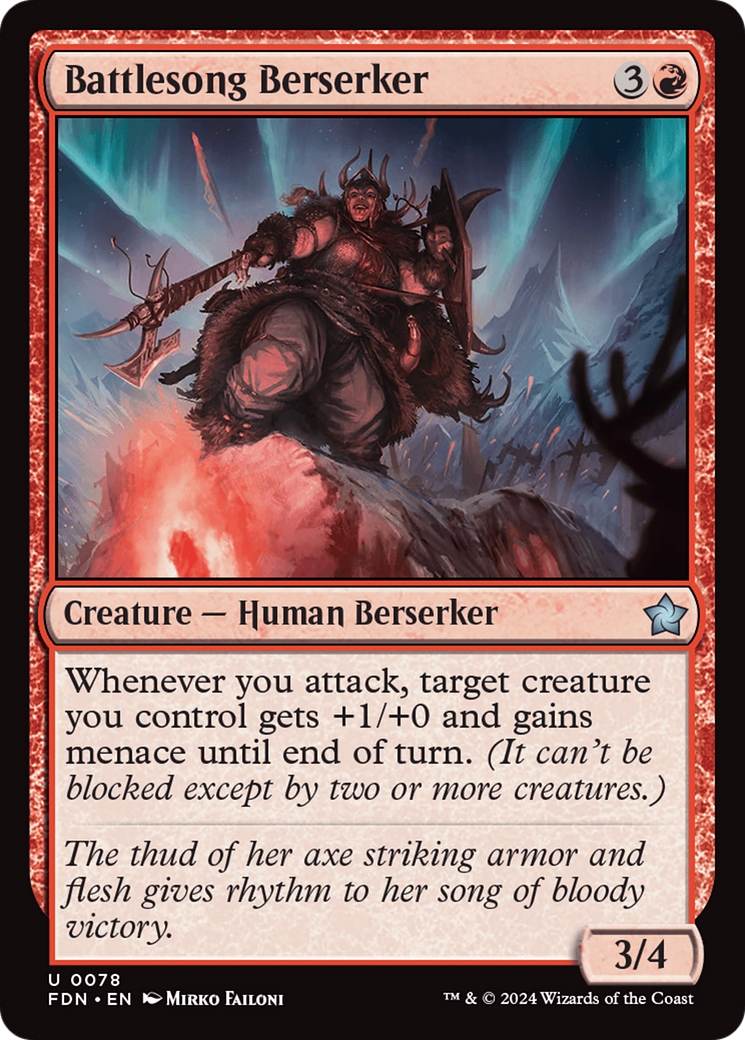 Battlesong Berserker (FDN-078) - [Foundations] Foil