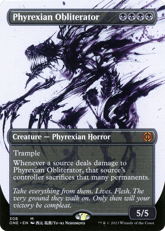 Phyrexian Obliterator (ONE-308) - [Phyrexia: All Will Be One]: (Showcase) (Borderless) Foil